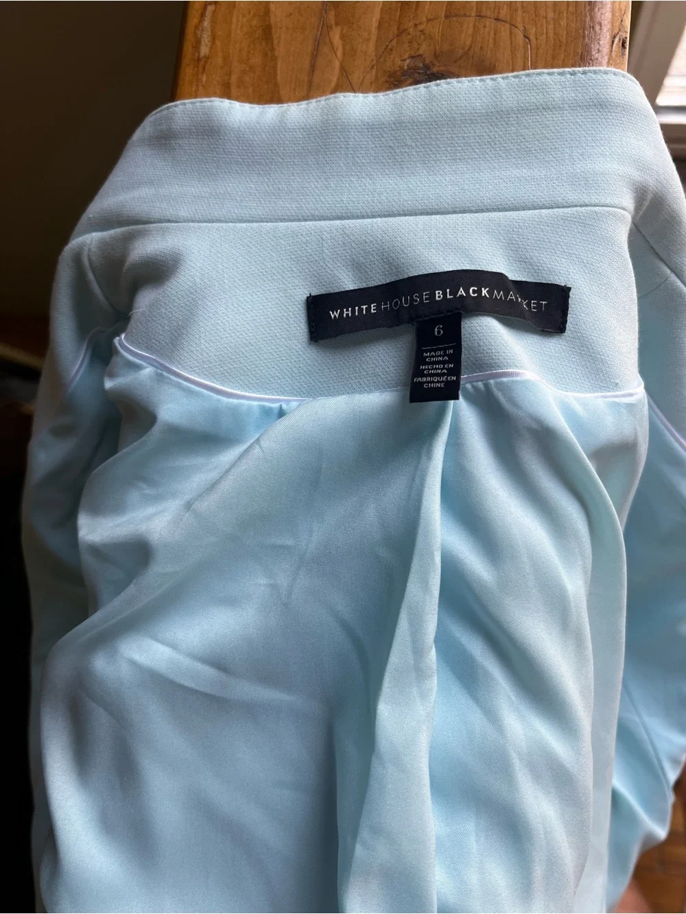 White House Black Market Pale Blue pantsuit
